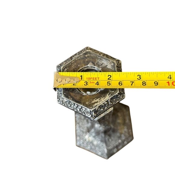 Vintage Pair of Jennings Brothers JB Art Nouveau Metal Candlestick Holders 12" P - Picture 14 of 15